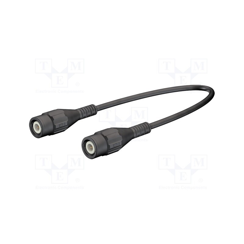1 pcs x STu00c4UBLI - 67.9770-10021 - Test lead, BNC plug,both sides, Len: 1m, black, Z: 50Ω, brass