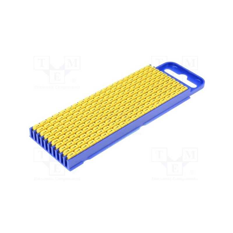 200 pcs x HELLERMANNTYTON - 561-02614 - Markers, Marking: 1, 2.8÷3.8mm, polyamide, yellow, -40÷85°C, WIC