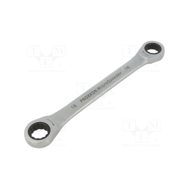 1 pcs x PROXXON - 23249 - Wrench, box,with ratchet, 16mm,18mm, steel, MicroSpeeder