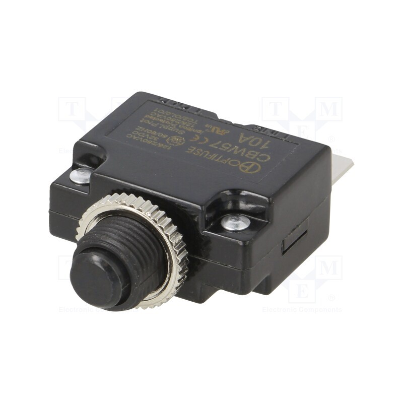 1 pcs x OPTIFUSE - CBW57-PS-10A - Fuse: thermal, 10A, Imax: 1kA, 125V,250V, 32VDC,50VDC