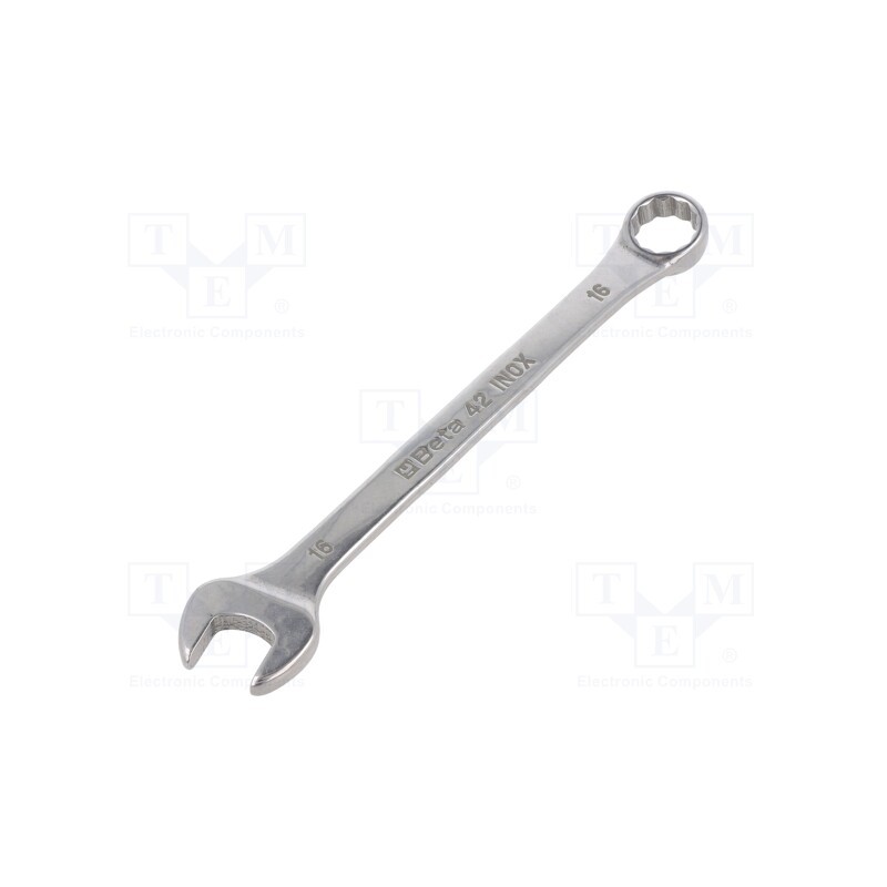 1 pcs x BETA - 420316 - Wrench, combination spanner, 16mm, stainless steel