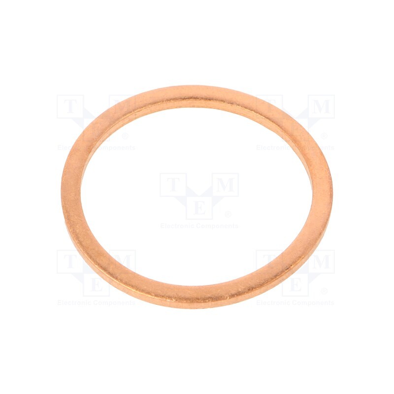 5 pcs x ELESA+GANTER - DIN 7603-CU-21-26-A - Gasket, copper, Thk: 1.5mm, Øint: 21mm, Øout: 26mm, DIN 7603