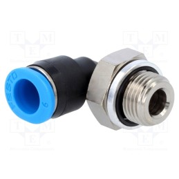 1 pcs x FESTO-186269 - Push-in fitting, angled 90°, -0.95÷6bar, Gasket: NBR rubber, QSM