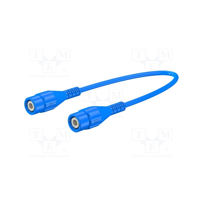 1 pcs x STu00c4UBLI - 67.9770-10023 - Test lead, BNC plug,both sides, Len: 1m, blue, Z: 50Ω, brass