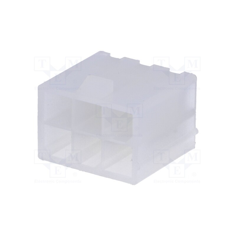 2 pcs x NINIGI - N42GP-06 - Socket, wire-board, male, N42G, 4.2mm, PIN: 6, THT, 600V, 9A, tinned