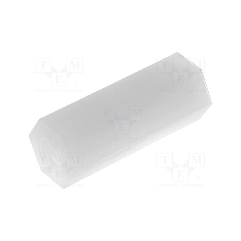 5 pcs x FIX&FASTEN - HP-16 - Screwed spacer sleeve, hexagonal, polyamide, M3, 16mm