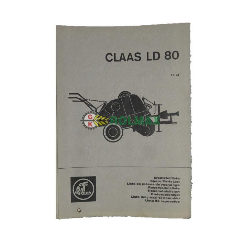Claas ld80 ger service manual