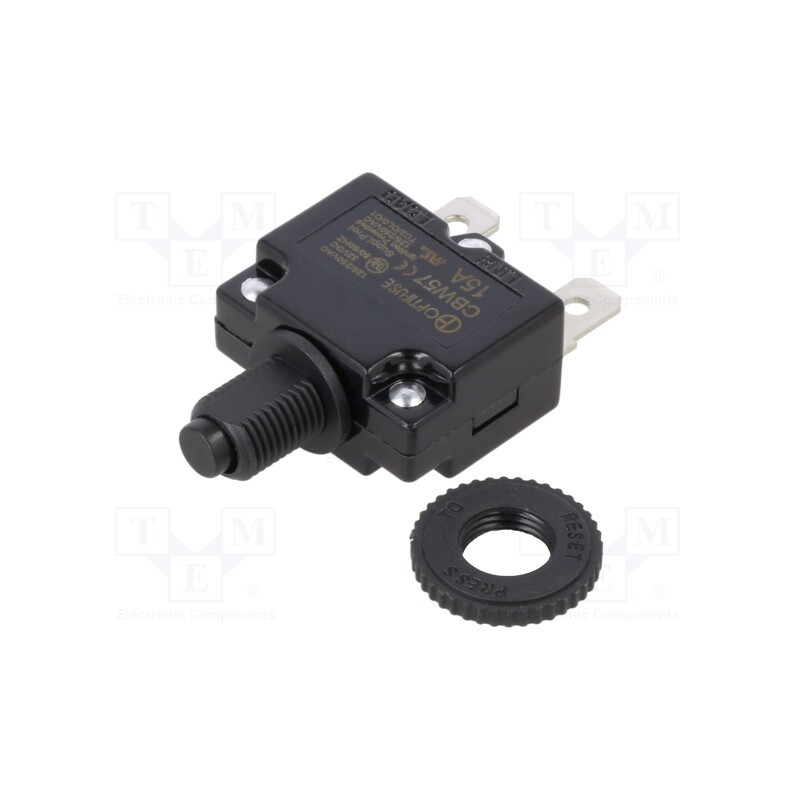 1 pcs x OPTIFUSE - CBW57-ES-15A - Fuse: thermal, 15A, Imax: 1kA, 125V,250V, 32VDC,50VDC