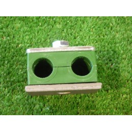 Double clamp fi 2x15mm for mounting the hydraulic pipe