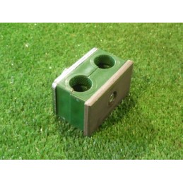 Double clamp fi 2x15mm for mounting the hydraulic pipe