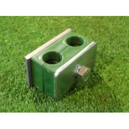 Double clamp fi 2x15mm for mounting the hydraulic pipe