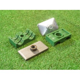 Double clamp fi 2x15mm for mounting the hydraulic pipe