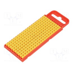 200 pcs x HELLERMANNTYTON - 561-01614 - Markers, Marking: 1, 2÷2.8mm, polyamide, yellow, -40÷85°C, push-in