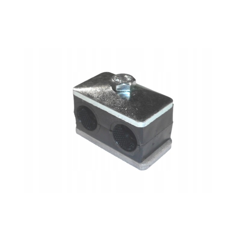 Double clamp fi 2x16mm for mounting the hydraulic pipe