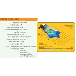 Searchlight headlight reversing work lamp jcb case
