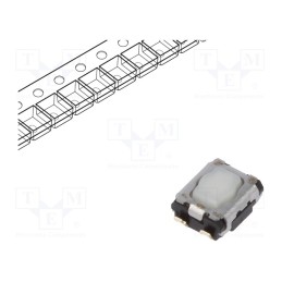 2 pcs x PANASONIC - EVPAAM02W - Microswitch TACT, SPST, Pos: 2, SMT, none, 3.5N, 2.9x3.5x1.4mm