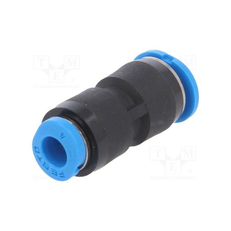 1 pcs x FESTO-153327 - Push-in fitting, straight, -0.95÷6bar, Gasket: NBR rubber, QSM
