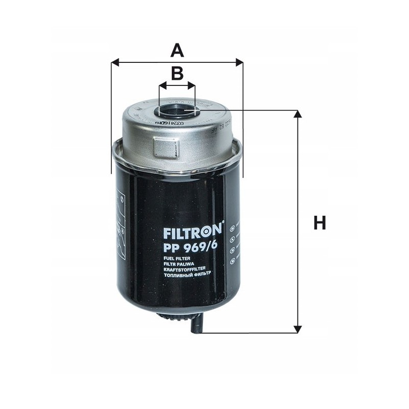 Pp969 6 fuel filter filtron