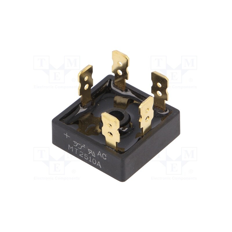 1 pcs x YANGJIE TECHNOLOGY - MT2510A - Bridge rectifier: three-phase, Urmax: 1kV, If: 25A, Ifsm: 400A, THT