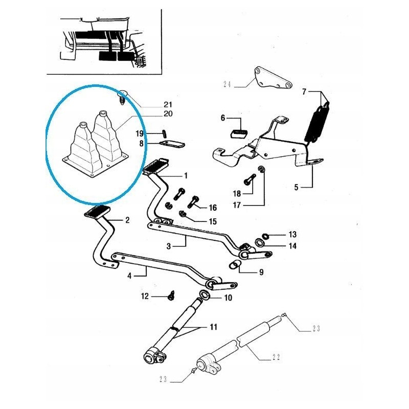 Brake pedal cover new holland case 5094994 cnh