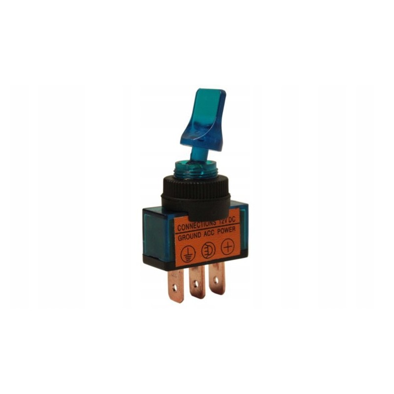 12v switch, blue illuminated