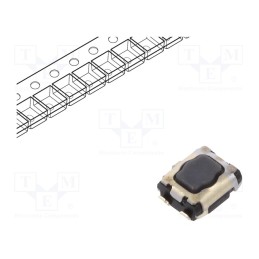 2 pcs x PANASONIC - EVPAAR02Q - Microswitch TACT, SPST, Pos: 2, SMT, none, 5N, 2.9x3.5x1.4mm, 1.7mm
