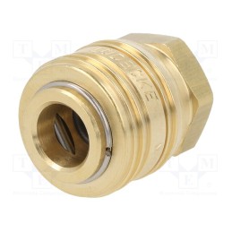 1 pcs x PNEUMAT-ES 18 A - Quick connection coupling, 0÷35bar, brass, 38mm, 1000l/min