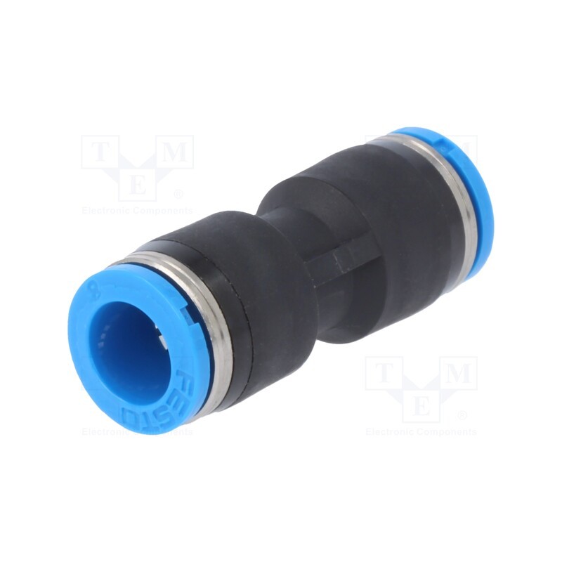 1 pcs x FESTO-153033 - Push-in fitting, straight, -0.95÷6bar, Gasket: NBR rubber, QS