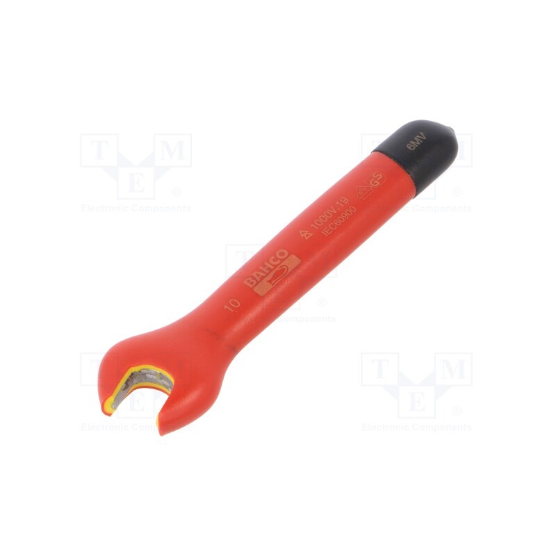 1 pcs x BAHCO - 6MV-10 - Wrench, insulated,spanner, 10mm, 1kV, tool steel, L: 108mm