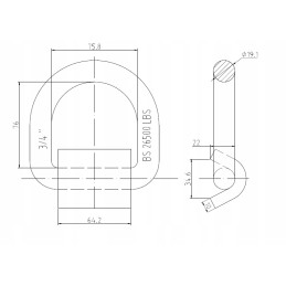 Load securing holder 12 tons floor holder