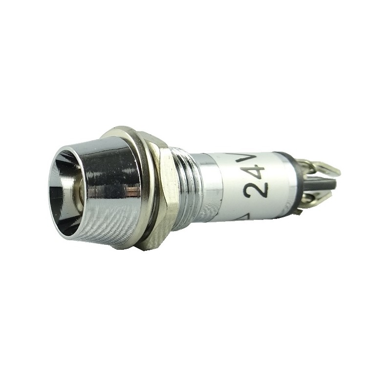 White LED indicator light 24v on M8