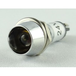White LED indicator light 24v on M8