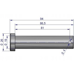 Upper bracket pin 893561m1 mf3 mf4