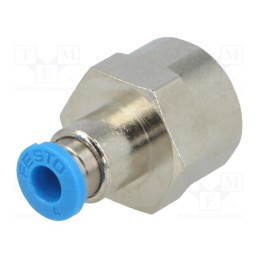 1 pcs x FESTO-190650 - Push-in fitting, threaded,straight, -0.95÷6bar, Thread: G 1/4'
