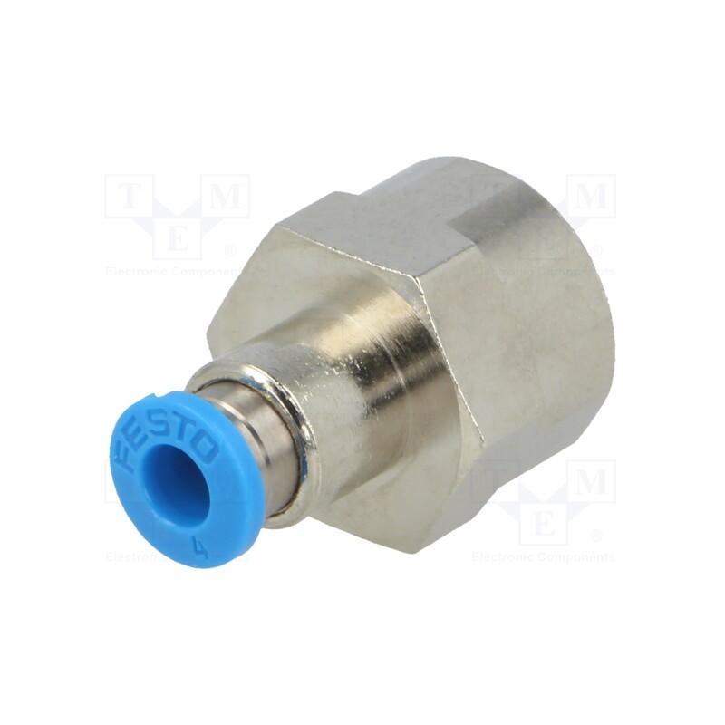 1 pcs x FESTO-190650 - Push-in fitting, threaded,straight, -0.95÷6bar, Thread: G 1/4'