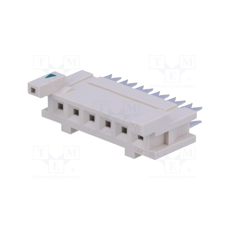 2 pcs x HIROSE - DF1-6S-2.5R24(05) - Plug, wire-board, female, DF1, 2.5mm, PIN: 6, without strain relief