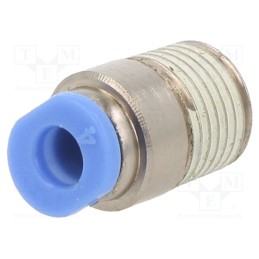 1 pcs x PNEUMAT-POCR-184 - Push-in fitting, straight, -0.95÷10bar, nickel plated brass