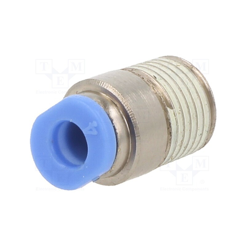 1 pcs x PNEUMAT-POCR-184 - Push-in fitting, straight, -0.95÷10bar, nickel plated brass
