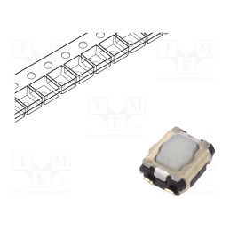 2 pcs x PANASONIC - EVPAA702W - Microswitch TACT, SPST, Pos: 2, SMT, none, 3.5N, 2.9x3.5x1.4mm