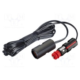 1 pcs x PRO CAR - 67824100 - Cigarette lighter socket extension cord, 8A, Sup.volt: 12÷24VDC