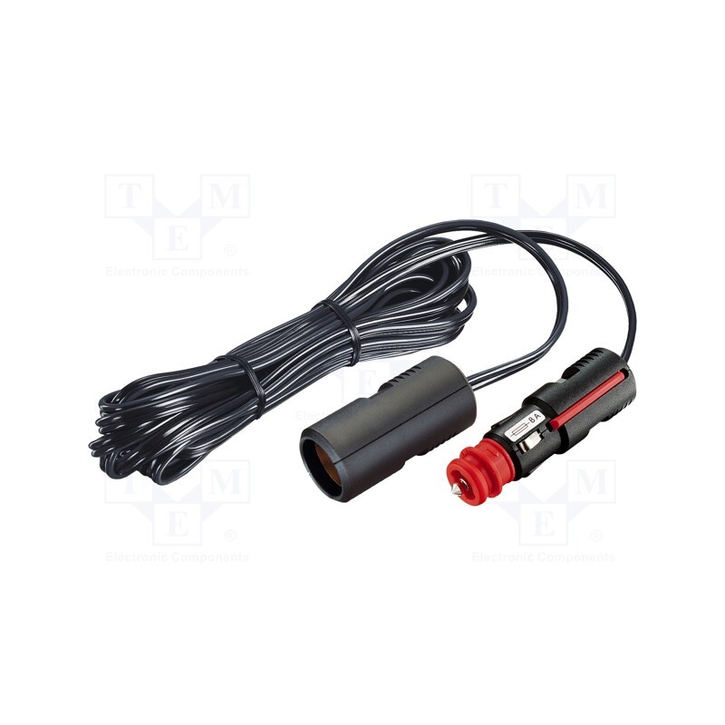 1 pcs x PRO CAR - 67824100 - Cigarette lighter socket extension cord, 8A, Sup.volt: 12÷24VDC