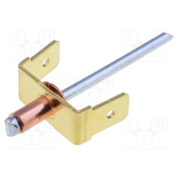 2 pcs x VOGT - 388021.6 - Terminal: flat, 6.3mm, 0.8mm, 2 x male, with copper rivet, riveted