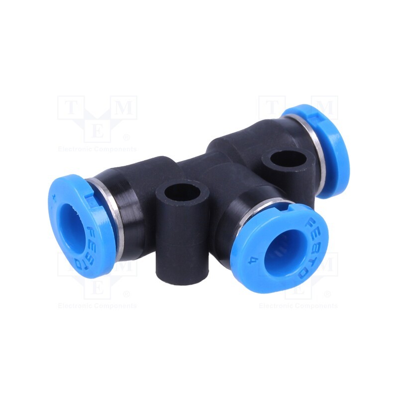 1 pcs x FESTO-153366 - Push-in fitting, T-tap splitter, -0.95÷6bar, PBT, QSM, Øout: 4mm