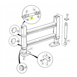 Upper stabilizer pin jcb cva 3cx 4cx