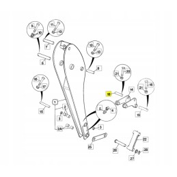 JCB bucket cylinder pin for CVA backhoe loader