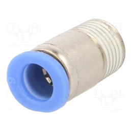 1 pcs x PNEUMAT-POCR-186 - Push-in fitting, straight, -0.95÷10bar, nickel plated brass