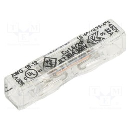 2 pcs x WAGO - 2773-2401 - Quick splice, 2273, spring clamp, 0.75÷4mm2, 32A, ways: 1, straight