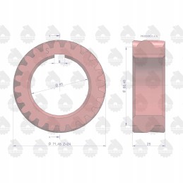 Timing gear on shaft C 330, original Ursus