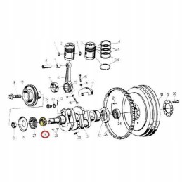 Timing gear on shaft C 330, original Ursus