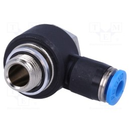 1 pcs x FESTO-186137 - Push-in fitting, angled 90°, -0.95÷6bar, Gasket: NBR rubber, QS